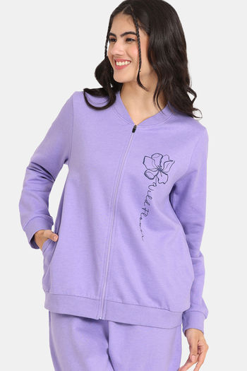 Buy Rosaline Cozy Fits Knit Poly Loungewear Top - Violet Tulip